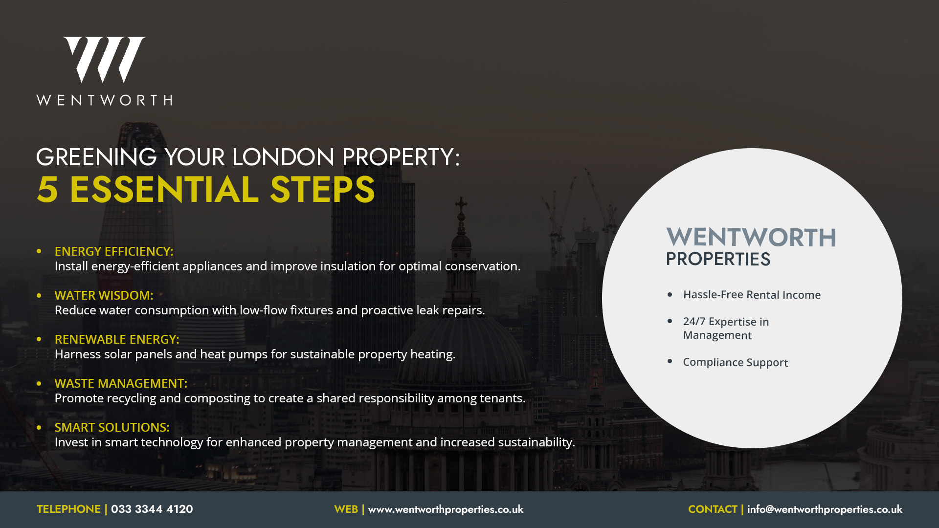 Information about 5 essential steps on greening your London property